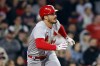 St. Louis Cardinals' Nolan Arenado runs on his two-run single during the sixth inning of a baseball game against the Boston Red Sox, Sunday, May 14, 2023, in Boston. (AP Photo/Michael Dwyer)