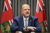 Premier Kelvin Goertzen speaks to the media during his first day in office as the Premier of Manitoba at the Legislative Building in Winnipeg on Wednesday September 1, 2021. THE CANADIAN PRESS/David Lipnowski