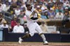 San Diego Padres' Gary Sanchez hits a three-run home run during the third inning of a baseball game against the Seattle Mariners, Wednesday, June 7, 2023, in San Diego. (AP Photo/Gregory Bull)