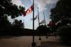 Flags outside Dauphin City Hall fly at half-mast in the wake of the tragedy that claimed the lives of 15 Dauphin residents and injured 10 others on the Trans-Canada Highway near Carberry, Man. (Tim Smith/The Brandon Sun files)