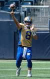 Mike Deal / Winnipeg Free Press
                                Quarterback Zach Collaros has thrown for 647 yards and five touchdowns in the Blue Bombers season-opening wins.
