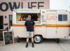 JESSICA LEE / WINNIPEG FREE PRESS Quinn Anderson, owner of Knapsack Coffee is photographed June 23, 2023 at his trailer which houses his business, Knapsack Coffee. Reporter: Dave Sanderson
                                JESSICA LEE / WINNIPEG FREE PRESS 
                                Quinton Anderson&rsquo;s retrofitted Boler trailer has popped up at weddings, neighbourhood parks and everywhere in between serving up coffee beverages.