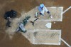 Milwaukee Brewers' Luis Urias hits an RBI double during the second inning of a baseball game against the Oakland Athletics Friday, June 9, 2023, in Milwaukee. (AP Photo/Morry Gash)