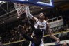 FILE - Boulogne-Levallois' Victor Wembanyama, top, dunks during the Elite basketball match Boulogne-Levallois against Paris at the Palais de Sports Marcel Cerdan stadium in Levallois-Perret, outside Paris, May 16, 2023. Wembanyam is among the headliners among the top big men in the upcoming NBA draft. (AP Photo/Thibault Camus, File)