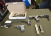 Some of the 3D printed ghost guns seized in Operation Centaure are displayed during a news conference in Montreal, Wednesday, June 21, 2023. The multi force operation seized 440 guns including 71 3D printed ghost guns across Canada.THE CANADIAN PRESS/Ryan Remiorz