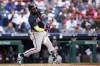 Atlanta Braves' Marcell Ozuna hits a two-run home run against Philadelphia Phillies pitcher Yunior Marte during the 10th inning of a baseball game, Thursday, June 22, 2023, in Philadelphia. (AP Photo/Matt Slocum)