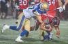 GRAHAM HUGHES / THE CANADIAN PRESS
                                Montreal Alouettes&rsquo; Chandler Worthy, right, is brought down by Winnipeg Blue Bombers&rsquo; Tanner Cadwallader during second half CFL football action in Montreal, Saturday, July 1, 2023.