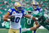 Heywood Yu / THE CANADIAN PRESS files
                                As Nic Demski (left) and his fiancee, Vanessa, have welcomed their daughter to the world, the Bombers&rsquo; receiver has been turning to teammates such as Willie Jefferson for advice on being a father.