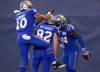 JOHN WOODS / THE CANADIAN PRESS FILES
                                Winnipeg Blue Bombers&rsquo; Nic Demski (10), Drew Wolitarsky (82) and Rasheed Bailey (88) celebrate Bailey&rsquo;s touchdown against the Calgary Stampeders during second half last Friday.
