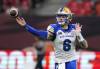 Winnipeg Blue Bombers quarterback Dru Brown is back in Winnipeg to help the Blue Bombers prepare for Saturday afternoon&rsquo;s road game against the Ottawa Redblacks. (Darryl Dyck / The Canadian Press files)