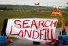 JOHN WOODS / WINNIPEG FREE PRESS
                                People still block a road to the city&rsquo;s Brady Road landfill despite a court injunction to vacate the area Sunday. The group is protesting the province&rsquo;s refusal to pay for a search a landfill.