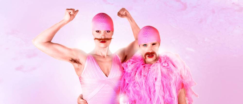Supplied
                                Ingrid Hansen, left, and Stéphanie Morin-Robert in The Merkin Sisters: Deux