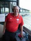 Mike Thiessen / Winnipeg Free Press
                                Doug Greenwald is in his first season calling Winnipeg Goldeyes games.