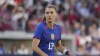 FILE - United States' Alex Morgan plays during the first half of an international friendly soccer match against Ireland Tuesday, April 11, 2023, in St. Louis. Morgan is one of the veterans selected Wednesday, June 21, 2023, for the United States team that will defend its title at the Women's World Cup next month.(AP Photo/Jeff Roberson, File)