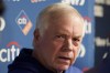 New York Mets manager Buck Showalter talks to the media before a baseball game against the Kansas City Royals Wednesday, Aug. 2, 2023, in Kansas City, Mo. (AP Photo/Charlie Riedel)