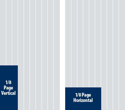 1/8 page vertical and 1/8 page horizontal