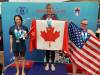 SUPPLIED
                                Winnipeg Fire Paramedic Service Captain Cindy Ceaser tops the podium after taking gold in the women&rsquo;s 100-metre freestyle race at the World Police and Fire Games.