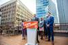 MIKAELA MACKENZIE / WINNIPEG FREE PRESS
                                NDP Leader Wab Kinew promised this week to keep the Stefanson government&rsquo;s tax cuts, invest more money in front-line services and balance the books within four years, should his party win the Oct. 3 provincial election.