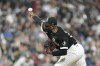 Chicago White Sox relief pitcher Gregory Santos delivers to a New York Yankees batter during the eighth inning of a baseball game Wednesday, Aug. 9, 2023, in Chicago. (AP Photo/Charles Rex Arbogast)