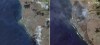 This combination of satellite images provided by Maxar Technologies shows an overview of Lahaina on Maui, Hawaii, on June 25, 2023, left, and an overview of the same area on Wednesday, Aug. 9, following a wildfire that tore through the heart of the Hawaiian island. (Maxar Technologies via AP)