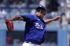 Los Angeles Dodgers starting pitcher Julio Urias throws to the plate during the second inning of a baseball game against the Colorado Rockies Sunday, Aug. 13, 2023, in Los Angeles. (AP Photo/Mark J. Terrill)