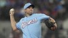 Texas Rangers starting pitcher Max Scherzer throws during the first inning of a baseball game against the Milwaukee Brewers in Arlington, Texas, Sunday, Aug. 20, 2023. (AP Photo/LM Otero)