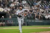 Detroit Tigers starting pitcher Eduardo Rodriguez throws to first during the third inning of a baseball game against the Chicago White Sox, Friday, Sept. 1, 2023, in Chicago. (AP Photo/Erin Hooley)