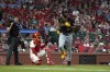 Pittsburgh Pirates' Joshua Palacios rounds the bases after hitting a two-run home run during the ninth inning of a baseball game against the St. Louis Cardinals Saturday, Sept. 2, 2023, in St. Louis. (AP Photo/Jeff Roberson)