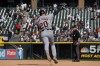 Detroit Tigers' Spencer Torkelson celebrates as he rounds the bases after hitting a solo home run during the seventh inning of a baseball game against the Chicago White Sox in Chicago, Sunday, Sept. 3, 2023. (AP Photo/Nam Y. Huh)