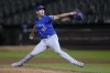 Toronto Blue Jays pitcher Chris Bassitt works against the Oakland Athletics during the seventh inning of a baseball game in Oakland, Calif., Tuesday, Sept. 5, 2023. (AP Photo/Jeff Chiu)