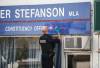 JOHN WOODS / WINNIPEG FREE PRESS FILES
                                Winnipeg police are investigating after Progressive Conservative Leader Heather Stefanson&rsquo;s constituency office was marked with red handprints and messages to &ldquo;Search the landfill.&rdquo;