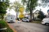 MIKAELA MACKENZIE / WINNIPEG FREE PRESS
                                Police investigate a homicide scene at 677 Victor Street Thursday.