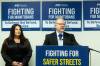 MIKE DEAL / WINNIPEG FREE PRESS
                                Kelvin Goertzen, PC candidate for Steinbach, and Réjeanne Caron, PC candidate for Fort Rouge, for a campaign announcement at the PC Party Headquarters Friday.