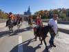 National Day for Truth and Reconciliation marked a pause in what has been a barrage of election promises in Manitoba. Winnipeggers marched in the Orange Shirt Day Survivors Walk on Saturday. (David Lipnowski / Canadian Press)