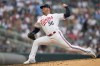 Minnesota Twins relief pitcher Caleb Thielbar (56) delivers during the seventh inning of a baseball game against the New York Mets, Saturday, Sept. 9, 2023, in Minneapolis. (AP Photo/Abbie Parr)