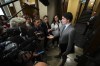 Members of Parliament will return to their seats in the House of Commons tomorrow as the governing Liberals lay out major new housing and cost-of-living initiatives hoping to end the beating their party is taking in the polls. Prime Minister Justin Trudeau speaks to reporters in the foyer of the House of Commons on Parliament Hill in Ottawa on Wednesday, June 21, 2023. THE CANADIAN PRESS/Sean Kilpatrick