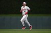 Minnesota Twins' Edouard Julien runs the bases on a solo home run against the Oakland Athletics during the first inning of a baseball game Wednesday, Sept. 27, 2023, in Minneapolis. (AP Photo/Abbie Parr)