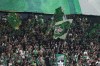 Maccabi fans cheer before a UEFA Europe League match between Panathinaikos and Maccabi Haifa in Haifa, Israel, Thursday, Oct. 5, 2023. (AP Photo/Ohad Zwigenberg)