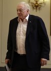 Jerry Jones, owner of the Dallas Cowboys football team, leaves the NFL league meetings Wednesday, Oct. 18, 2023, in New York. (AP Photo/Adam Hunger)