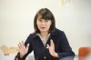 CMHC President and CEO Romy Bowers speaks to reporters in Toronto, Friday, June 16, 2023. Infrastructure Canada says the Bowers is stepping down. THE CANADIAN PRESS/Christopher Katsarov
