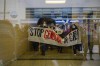 Pro-Palestine demonstrators emerge after a sit-in protest inside of Deputy Prime Minister Chrystia Freeland’s office in Toronto, Monday, Oct., 30, 2023.&nbsp;Demonstrations in support of Gaza are planned in at least two dozen Canadian cities today as the death toll in the Palestinian territory continues to mount. THE CANADIAN PRESS/Christopher Katsarov