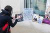 MIKE DEAL / WINNIPEG FREE PRESS Several families of people who died while in police custody attended a rally outside the law courts as the inquest continues inside in the 2018 death of Matthew Fosseneuve. See Marsha McLeod story 231120 - Monday, November 20, 2023.