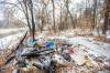 The site of a fire at a homeless encampment along the river near the Granite Curling Club in 2020. (Mikaela MacKenzie / Winnipeg Free Press files)