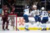 ROSS D. FRANKLIN / THE ASSOCIATED PRESS
                                Jets right-winger Nino Niederreiter (left) celebrates his third goal of the against the Arizona Coyotes. Winnipeg&rsquo;s Adam Lowry (17) and Mason Appleton (22) as Coyotes defenceman J.J. Moser (90) and Sean Durzi (50) look on during third-period action.