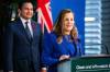 MIKAELA MACKENZIE / WINNIPEG FREE PRESS
                                Canada&rsquo;s deputy prime minister and minister of finance Chrystia Freeland makes an announcement at Manitoba Hydro on Thursday.