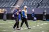 BROOK JONES / WINNIPEG FREE PRESS files
                                Blue Bombers offensive co-ordinator Buck Pierce (left) confers with quarterback Zach Collaros during a team practice.