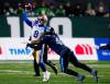 THE CANADIAN PRESS/Paul Chiasson
                                Winnipeg Blue Bombers quarterback Zach Collaros (8) throws the ball while under pressure from Toronto Argonauts defensive lineman Robbie Smith (40) during second half action at the 109th Grey Cup at Mosaic Stadium in Regina, Sunday, Nov. 20, 2022.