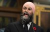 New Democratic Party leader Jagmeet Singh addresses a news conference on Thursday, November 9, 2023 in Ottawa. Singh took political swings at both Prime Minister Justin Trudeau and Conservative Leader Pierre Poilievre at a convention for British Columbia Premier David Eby's governing NDP. THE&nbsp;CANADIAN PRESS/Adrian Wyld