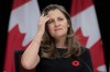 Finance Minister Chrystia Freeland is set to present the fall economic statement Tuesday, which will provide an update on federal finances and is expected to include measures aimed at getting more homes built. Freeland pushes her hair out of her face during a news conference, in Ottawa, Tuesday, Nov. 7, 2023. THE CANADIAN PRESS/Adrian Wyld
