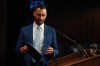 Ontario Education Minister Stephen Lecce steps to the podium before speaking to journalists at the Queen's Park Legislature in Toronto on Friday August 25, 2023.&nbsp;Grade 10 students in Ontario will soon get mandatory education on the Holodomor famine in Ukraine and its impact on the community in Canada as part of their Canadian history course.&nbsp;THE CANADIAN PRESS/Chris Young